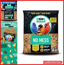 Wild Bird Seed 10 lb Shell Free No Mess No Waste Sunflower Hearts Peanuts Fruit