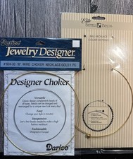New DARICE Gold Tone 18" WIRE CHOKERS NECKLACE EASY CLASP  Elite Necklace