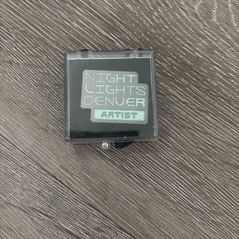 Night Lights Denver Artist Pin 1.5”