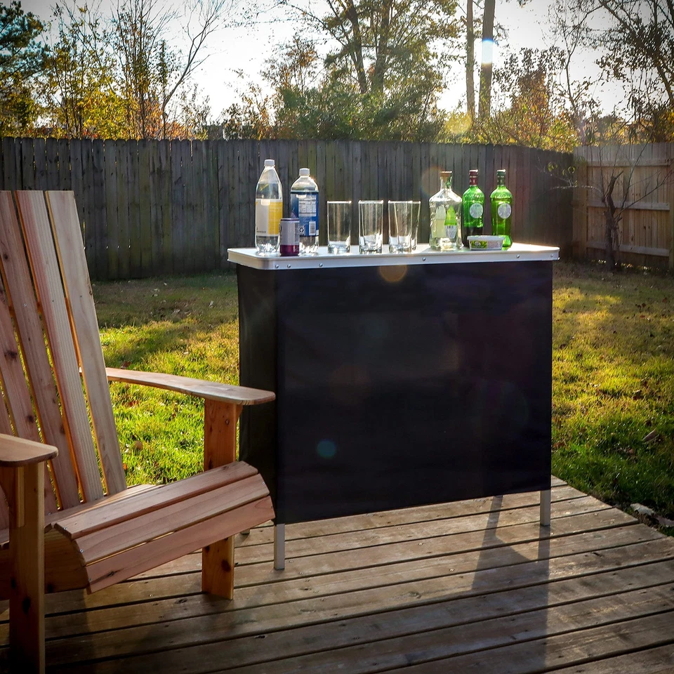 Mesa de bar portátil Trademark Innovations - Estuche de transporte incluido - Foto 2 de 4