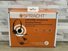 Spracht Zum RJ9B Dual Ear Headset for Desktop Landline Phone Phones ZumRJ9B NEW