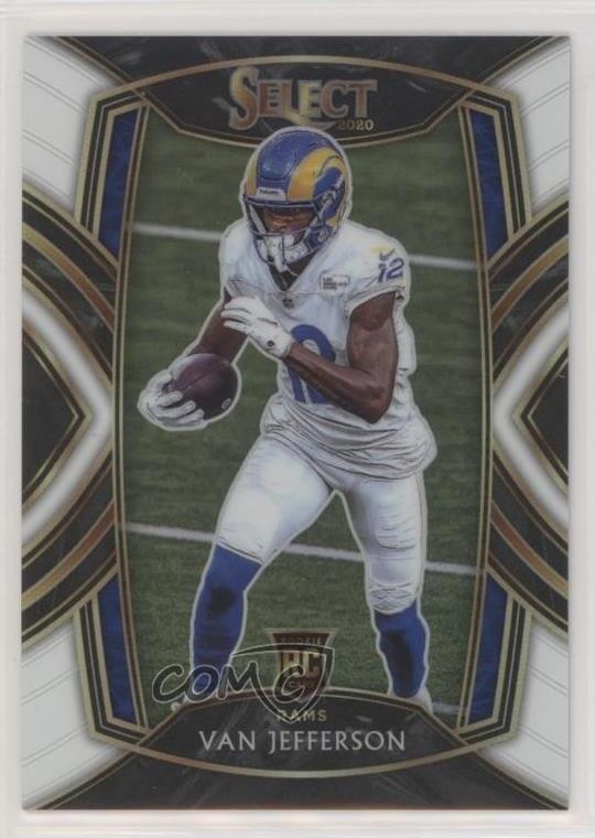 2020 Panini Select Club Level White Prizm 20/35 Van Jefferson Rookie RC 03wd