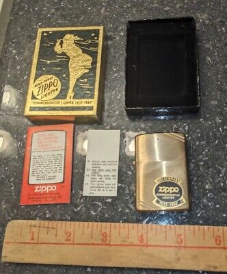 VINTAGE ZIPPO 1932-1982 COMMEMORATIVE SOLID BRASS LIGHTER VINTAGE ZIPPO 1932-1982 COMMEMORATIVE SOLID BRASS LIGHTER