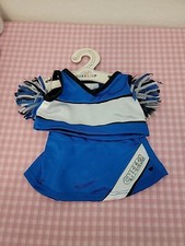 Build A Bear Blue Cheer Cheerleader Outfit with Pom Poms