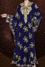 Abaya Farasha Gown Maxi Black Moroccan Style Jalabiya Dresses