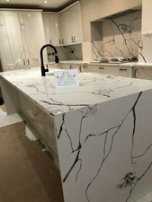 Sydney Black Quartz - Marble Worktop / Countertop Sample - JUST SAMPLES -  £1.99