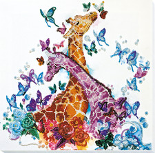 DIY Bead Embroidery Needlepoint Kit "Spotty giraffes " Stitching Handmade