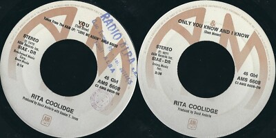 DISC 45 GIRI RITA COOLIDGE    YOU // ONLY YOU KNOW AND I KNOW §§§