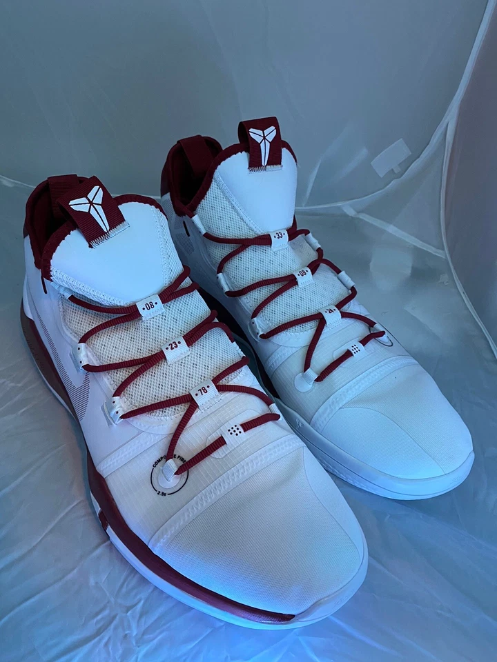 耐克 Kobe AD TB 白色和栗色 16.5 码 AT3874-109 罕见 — 第 3/4 张图片