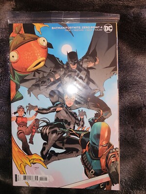 Batman Fortnite Zero Point #4 9.4 NM Sealed Dan Mora Card Stock Variant Cover