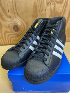adidas pro model black white stripes