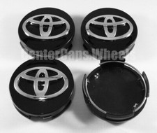 Set Of 2005-2016 Black Toyota 2.5 Center Caps 62mm Hub Caps Fitsall Models