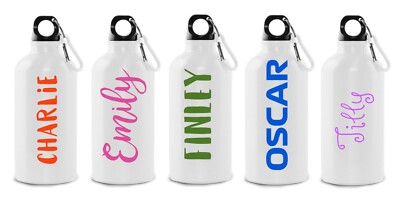 Personalisierte Back to School / Brotdose / weiße Trinkflasche - Name & Klasse