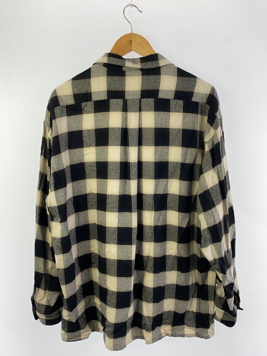 SUGARHILL OMBRE PLAID LOOSE OPEN COLLAR BLOUS 0 RAYON Black SUGARHILL OMBRE PLAID LOOSE OPEN COLLAR BLOUS 0 RAYON Black