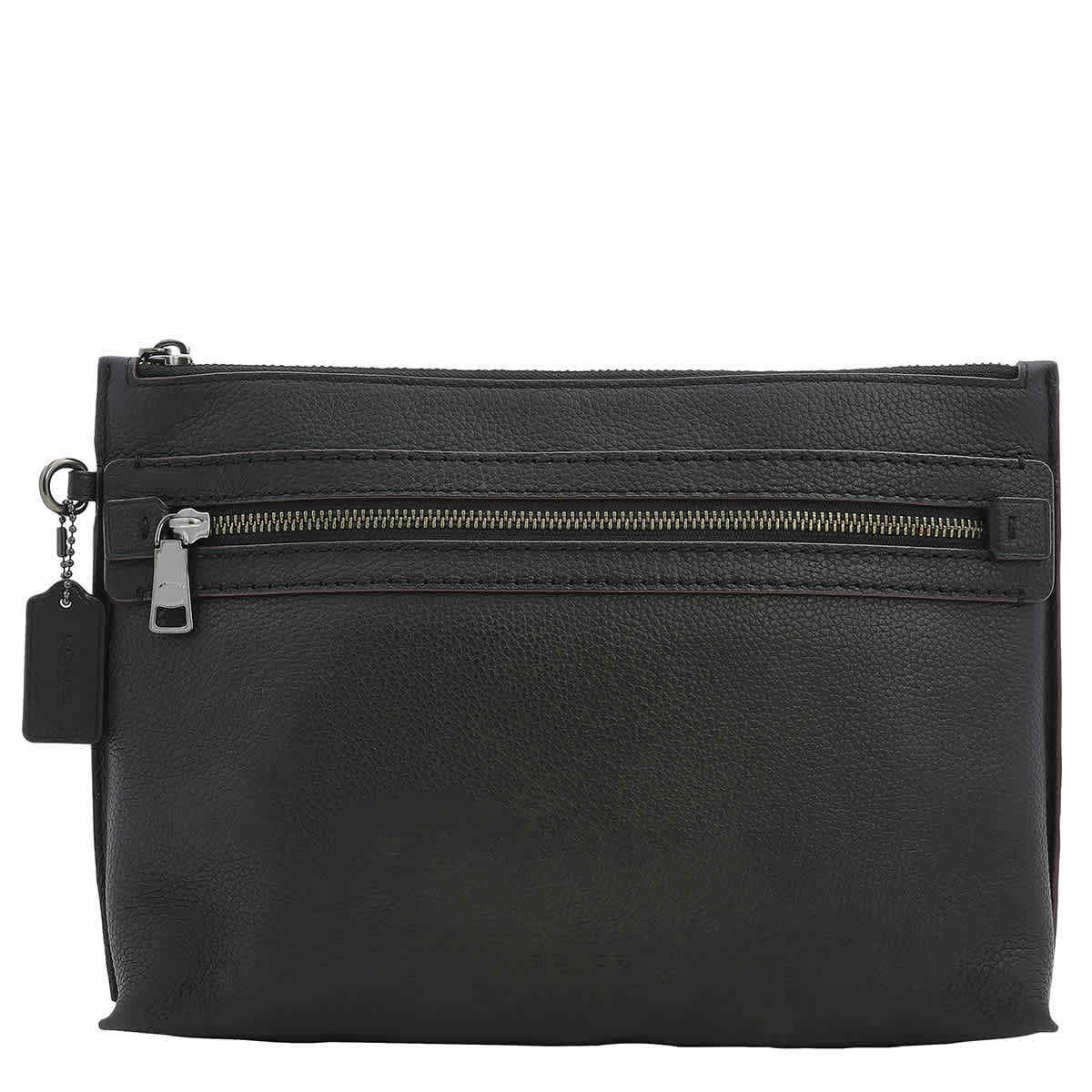 Coach Men's Black Pebbled Leather Academy Pouch 32175 BLK | eBay Coach Men's Black Pebbled Leather Academy Pouch 32175 BLK | eBay