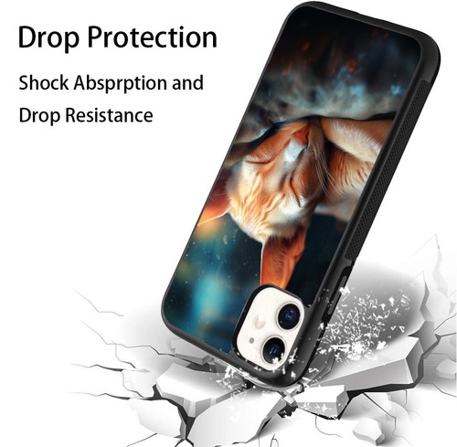Anti scratch Cover For iPhone SE XS XR Max 5 6 7 8 Plus orange cat Kitten lively - Picture 24 of 25