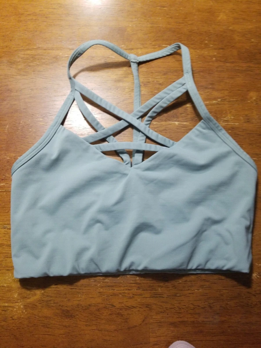 White Cross Front Sports Bra