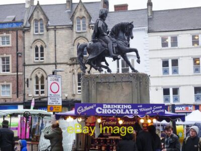 Photo 6x4 Man on a Hoss Durham The view of Durham Market Square off Saddl c2021