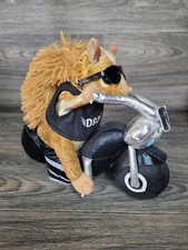 Gemmy "Born to be Wild" Squirrel Riding Motorcycle Plush Dad Father