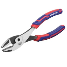 WORKPRO 6inch Slip Joint Plier Rust Prevention Finish 3-Zone Serrated Jaw Forged