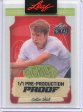 2024 Leaf Metal Pickleball Proof Pickled Clear Red Collin Shick Rookie 1/1