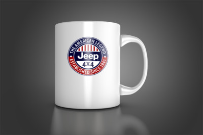 JEEP Logo MUG, JEEP THE AMERICAN LEGEND Tasse der Marke TETI