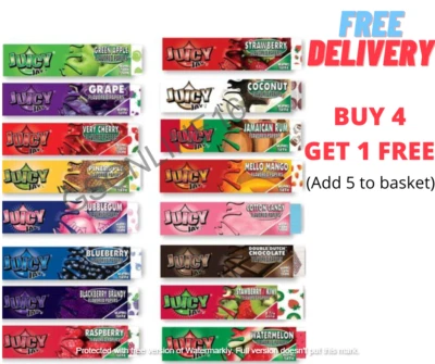 Juicy Jays Rolling Papers Jay King Size Slim Fruity Flavoured Papers 18 FLAVOUR