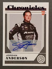 2023 Chronicles NASCAR Racing Autographs #9 Jordan Anderson Purple Auto #08/25