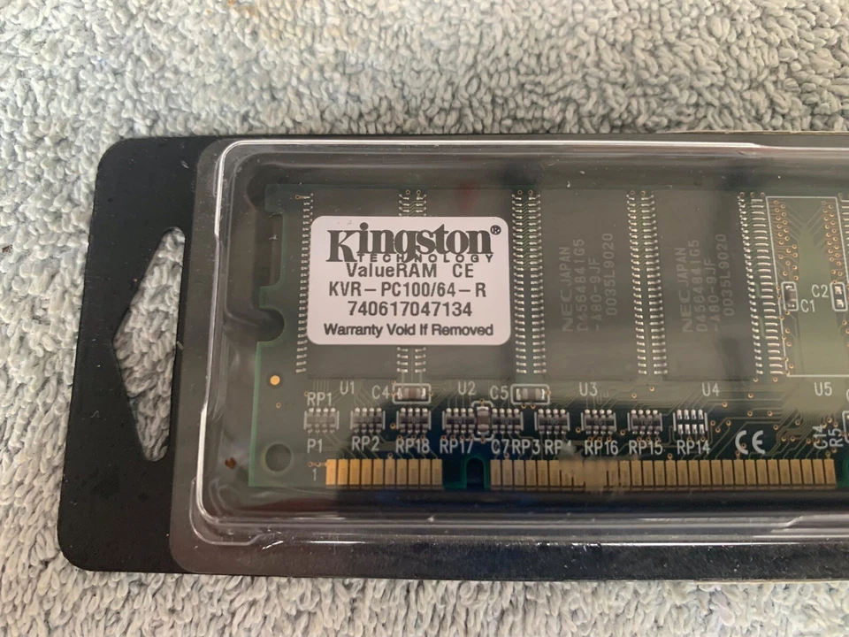 KINGSTON KVR10-PC100/64-R PC100 64MB 8MX64 100MHz Non-ECC CL2 Memory - Image 2 of 4