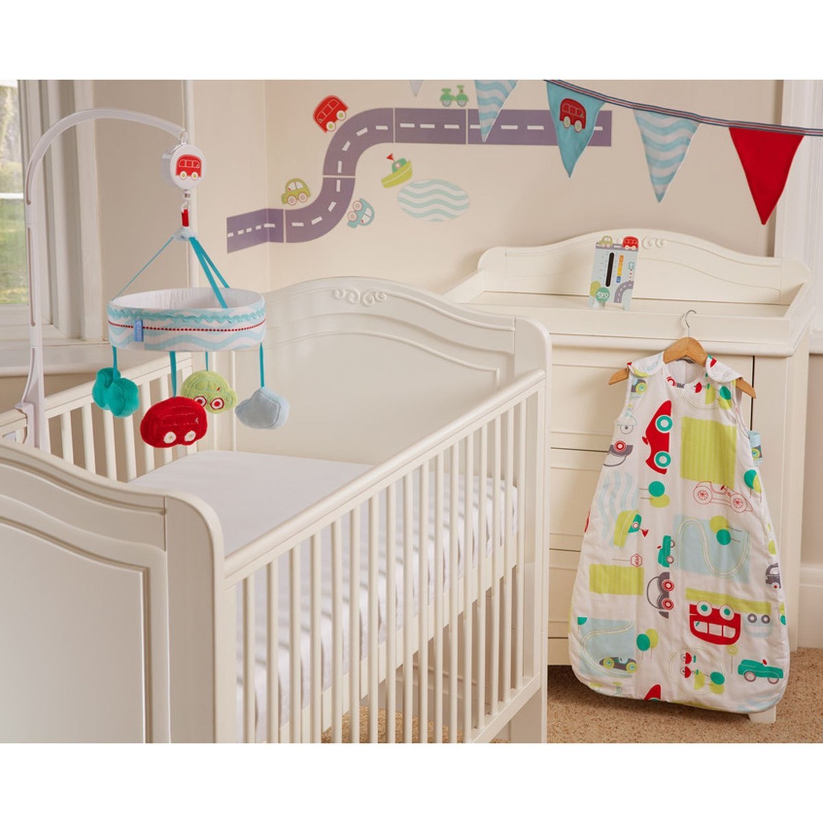 GRO COMPANY SAFER SLEEP NEW NURSERY SET INCLUDES SLEEP BAG, COT