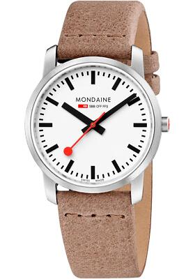 Mondaine Simply Elegant 36mm Steel White Dial Ladies Watch Mondaine Simply Elegant 36mm Steel White Dial Ladies Watch