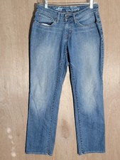 levis bold curve jeans womens size 30 straight leg stretch low rise denim blue