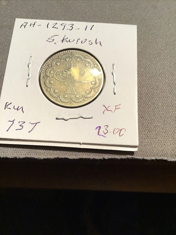 Turkey Ottoman Coins. Sultan Abdul Hamid I I .Ah1293-5.kuruslar 8.pcs.lat Km737