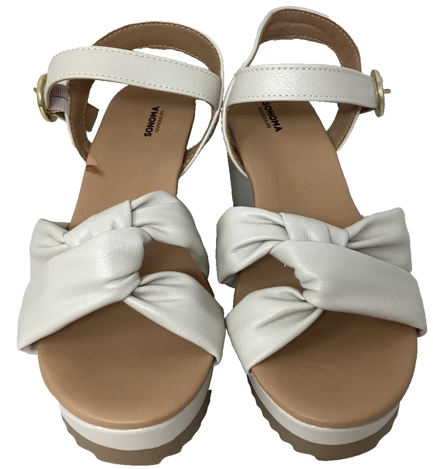 Sandalias de cuña para mujer Sonoma Zahra Comfort Bone talla:9 190N Foto 2 de 4