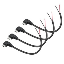 Micro USB Male to 2 Pin Bare Wire 11", USB Pigtail Cable no Data Function