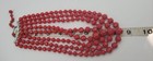 Vintage Hong Kong Red Plastic Faceted Beaded 4 Strand Necklace — photo 3