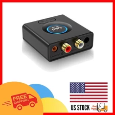 Wireless Audio Adapter for Home Stereo - 12 Hours Playtime, Bluetooth 5.0, RCA