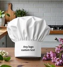 Printed Chef Hat with Custom Name Send Your Logo
