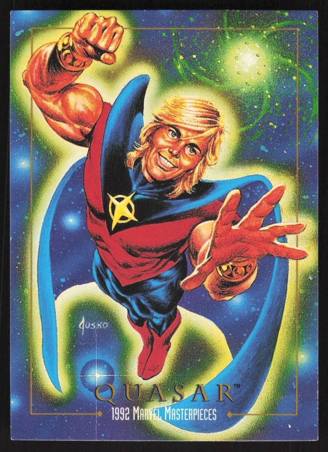 Quasar #72 Marvel 1992 Masterpieces trading card — raw and PSA graded price guide