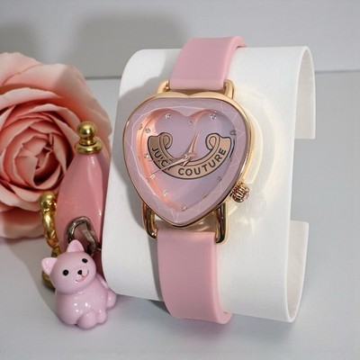 Juicy Couture Pink Logo Heart Ladies Fashion Watch NIB