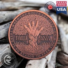 Family Coin Familia Ante Omnia EDC Reminder Coins Gift for Sister Brother