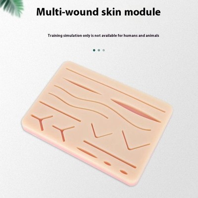 Suture Practice Pad 3 Layer 14 Wound Skin Learning Training Medical Silicone