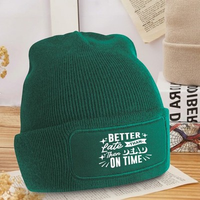 Better Late Than Dead On Beanie Pünktlichkeit Witz Humor