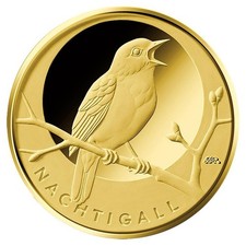 *** 20 Euro Gold Coin  Nightingale-D-  2016 Germany Domestic Birds RARE ***