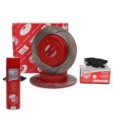 Bremsscheiben + Bremsbeläge + Bremsenreiniger hinten für HONDA CIVIC IX / VIII