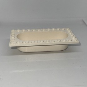LEGO 1990s White Container Bathtub 6 x 12 30018 - Belville / Time Cruisers 6496