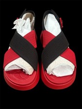 Vivaia Kara AdaptAll Sport Ruby Red Black Knit Comfort Lightweight Sandals 9.5