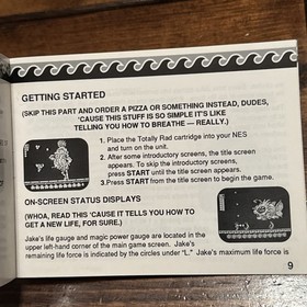 SOLO MANUAL Totally Rad (Nintendo NES, 1991) Completo Limpio