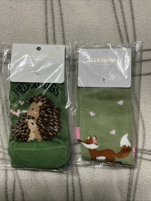2x neue Paar Accessoire Socken Einheitsgröße 4-7