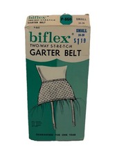 Vintage Bi-Flex girdle Garter Belt white NOS NIB Small 24-26 2 Way Stretch